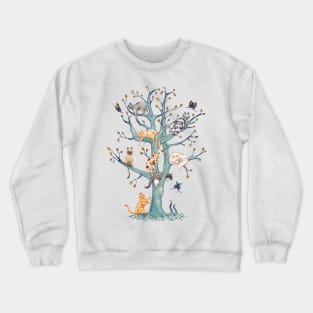 The tree of cat life Crewneck Sweatshirt